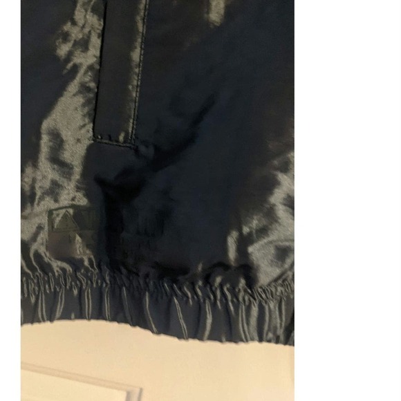 Broken Promises Black Metallic Bomber Jacket with Hood, Small - Picture 3 of 10